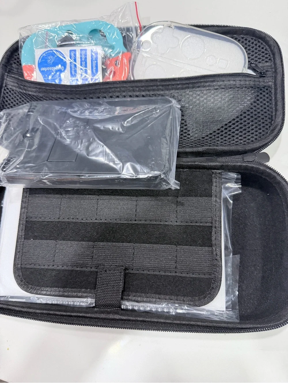 Portable Game Console Travel Case with Accessories - Black